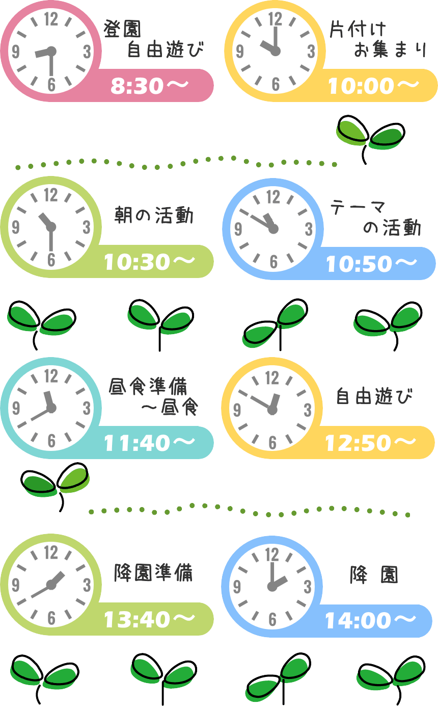 園での一日